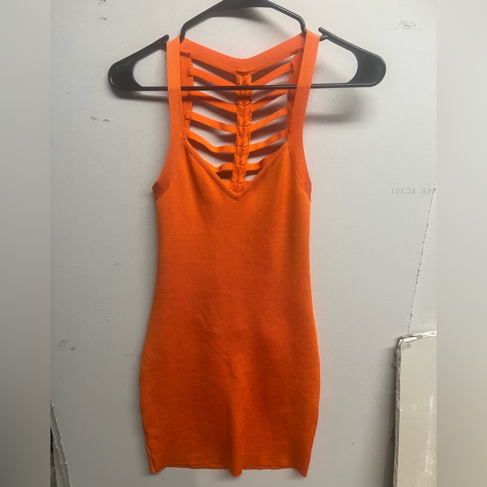 Bebe orange dress